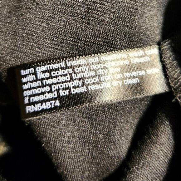 The Limited $99 XL Black Jersey Faux Leather Trim Sleeveless Fit & Flare Dress - Picture 7 of 10